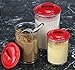 Food Storage Containers, BPA Free Airtight Canisters for Cereal, Pasta, Sugar, Coffee, Flour, Cookies, Loose Tea, for Kitchen Organization, Set of 3 by Reston Lloyd, Red