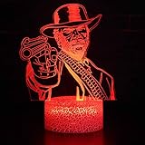 Red Dead Redemption 2 LED Lamp 7 Colors Night Light with Crack Base