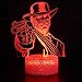 Red Dead Redemption 2 LED Lamp 7 Colors Night Light with Crack Base