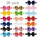 WillingTee 20 Colors Baby Girls Headbands 4.5 Inch Grosgrain Ribbon Hair Bows Soft Elastic Headbands Hair Accessories for Baby Girls Infants Toddlers