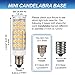 Simba Lighting LED E11 T6 Mini-Candelabra JD Light Bulb 5W 40W to 50W Halogen Replacement (4 Pack) 88SMD2835 Corn JDE11 120V for Chandeliers, Sconce, Cabinet Lighting, Soft White 3000K, Dimmable
