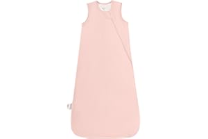 EASYFI Supersoft Rayon Made from Bamboo Sleep Sack 6-12 Months 0.5 Tog Lightweight Toddler Sleep Sack Baby Wearable Blanket with 2-Way Zipper Summer Unisex Sleeping Bag for Babies - Pink