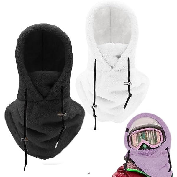 Winter Balaclava Face Mask Flannel Hood Warm Wind Resistant Ski Beanie JaGely 3 Pcs Mask for Men Women Ski Balaclava Face Mask  main image 2
