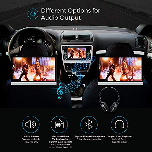 XTRONS 12.5 Inch Android Car Headrest Touch Screen Portable Video