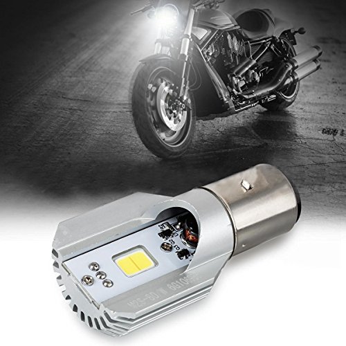 Oda Motorcycle Bike Headlights H6 BA20D DC 12V-80V 12W COB LED Motorcycle Bike Beam Headlight Bulb Strong Light for Motorcycle/Bike/Moped/Scooter/ATV