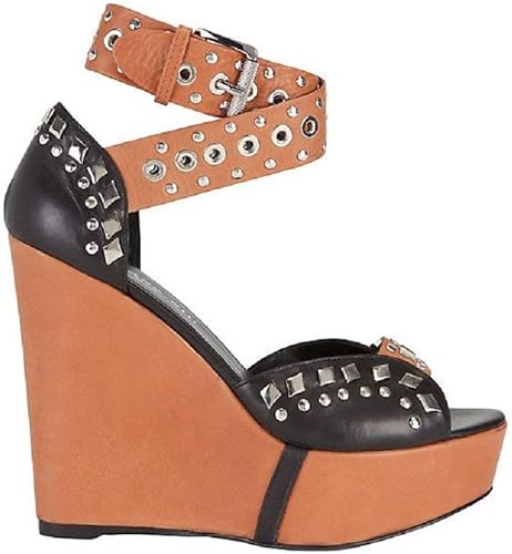 black and tan wedge sandals