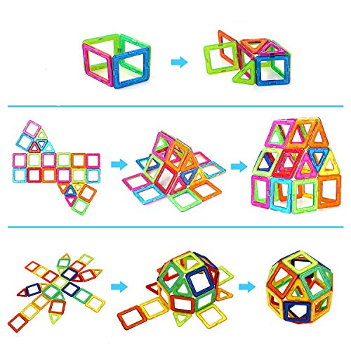 image for SHIGOO 30 Pcs Magnetic Building Blocks, Kids Building Tile Set for Ima