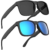 MAXJULI Polarized Sunglasses for Men and Women,UV Protection Rectangular Sun Glasses 8806
