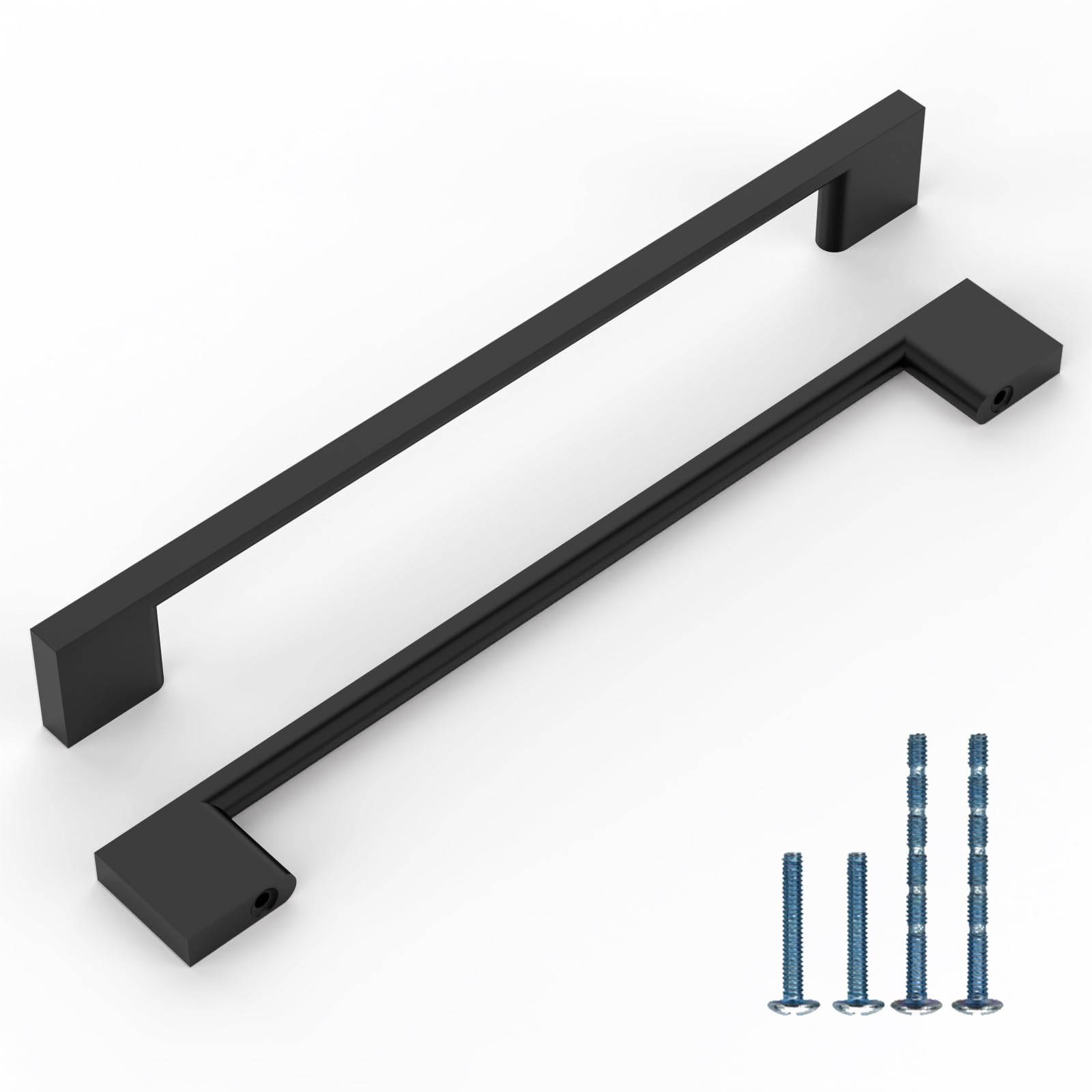 Photo 1 of KNOKLOCK 10 Pack 6.3 Inch(160mm) Kitchen Cabinet Handles Matte Black Cabinet Pulls Kitchen Cabinet Hardware Drawer Pulls for Cupboard Wardrobe