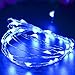 CrazyFire 30 LEDs 3M/9.8ft Blue Copper Wire String Operated with AA Batteries Bendable Fairy Copper Wire Light for Christmas Valentine's Day