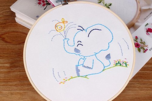 Cross Stitch Stamped Embroidery Kit - Eafior DIY Beginner Counted Starter Cross Stitch Kit for Art Craft Handy Sewing Including Color Pattern Embroidery Cloth,Embroidery Hoop,Color Threads,Tools Kit - Thumbnail 3