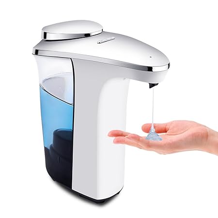Saflyse Seifenspender automatischer seifenspender sensor/ABS/500ml Große Kapazität/Weiss+Transparent/Geeignet für Badezimmer,