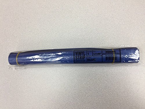 Moose Supply 12-Inch (1-Foot) by 60-Inch (5-Foot) Solid Blue Commercial Grade Vinyl Strip for Repairing Inflatables and Bounce Houses