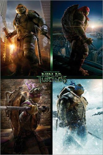 Poster Ninja Turtles Movie - Quad - reasonably priced poster, XXL wall poster