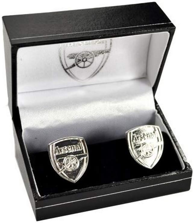 Arsenal F.C. Silver Plated Cufflinks CR Official Merchandise, 22mm x 18mm - Image 3