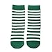 OLABB 2 Pairs St Patricks Day Socks for Kids, Baby Socks Toddler Knee High Hosiery Shamrock/Clover Green&White Striped