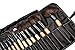 CoKate Makeup Brush Set, 32PC Eyebrow Shadow Makeup Brush Set with Pouch Bag Wooden