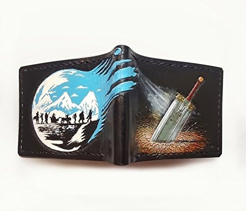 FF7 meteor and cloud buster sword Leather Wallet