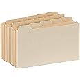 Oxford Index Card Guides with Blank Tabs, 3 x 5 Inches, 1/5 Cut Tabs, Manila, 100 per Box (40352)