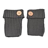 HUE21 Women's Button Accent Knit Boot Cuffs