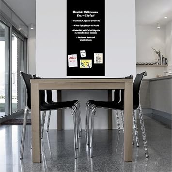Magnet Tafel L Selbstklebende Folie 100x50 Magnetisch Schwarz