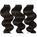Beauty Forever Indian Body Wave Hair 3 Bundles Hair Extensions 100% Unprocessed Human Virgin Hair Weaves Natural Color 95-100g/pc (12 14 16)