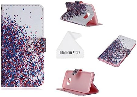 Galaxy S7 Case,Flower Printed Pattern Leather Wallet Flip Protective Case Cover with Credit Card Holder For Samsung Galaxy S7,Not Fit For Galaxy S7 Edge + Free Cleaning Cloth As a Gift