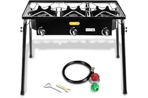 Concord Triple Burner Outdoor Propane Stove Cooker w/Regulator, 3 Burner Stove Brewing Supply