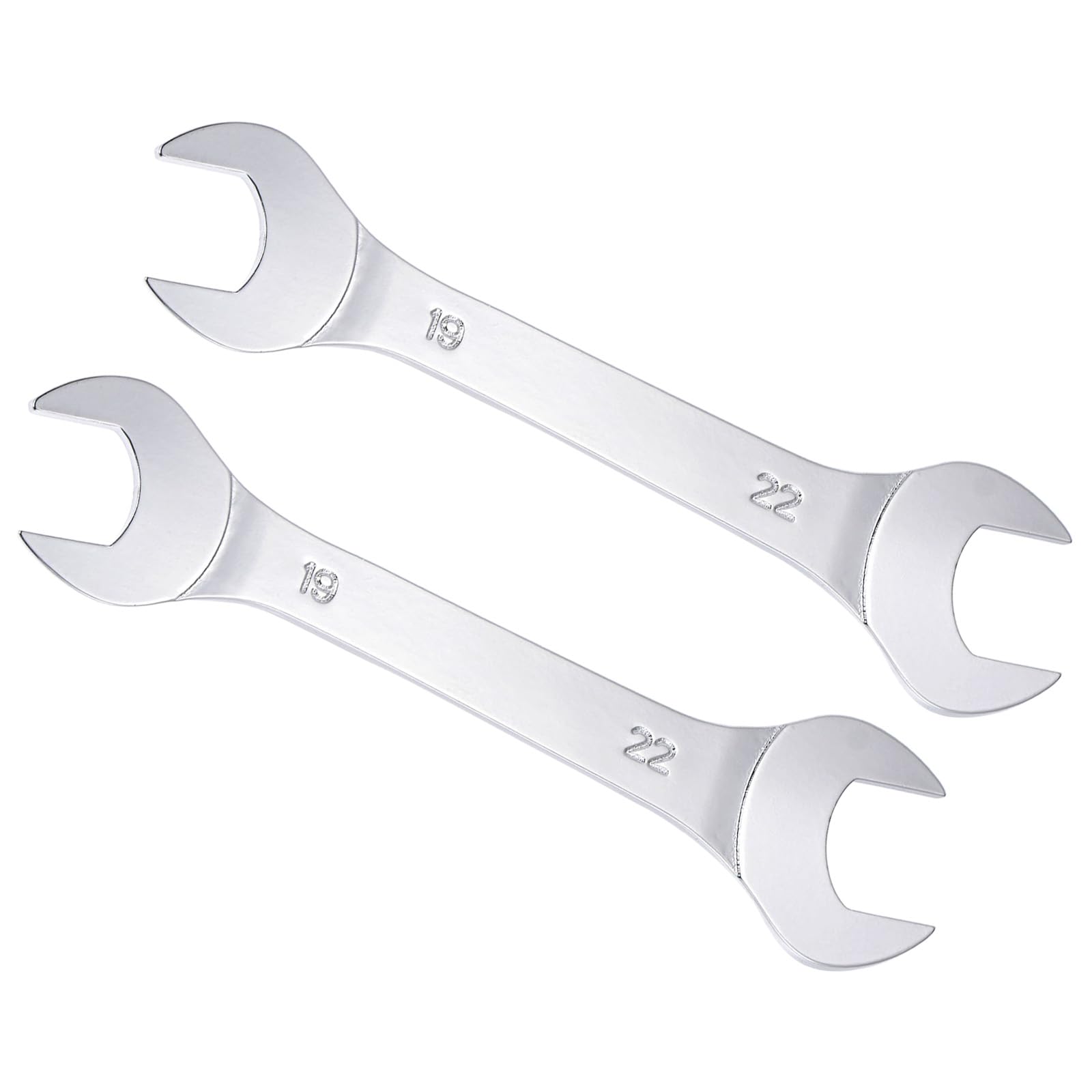 CoCud Thin Open End Wrench, Metric 19mm x 22mm, Double Ended Slim Wrench - (Applications: for Thin Nuts, Narrow Spaces), 2-Pieces