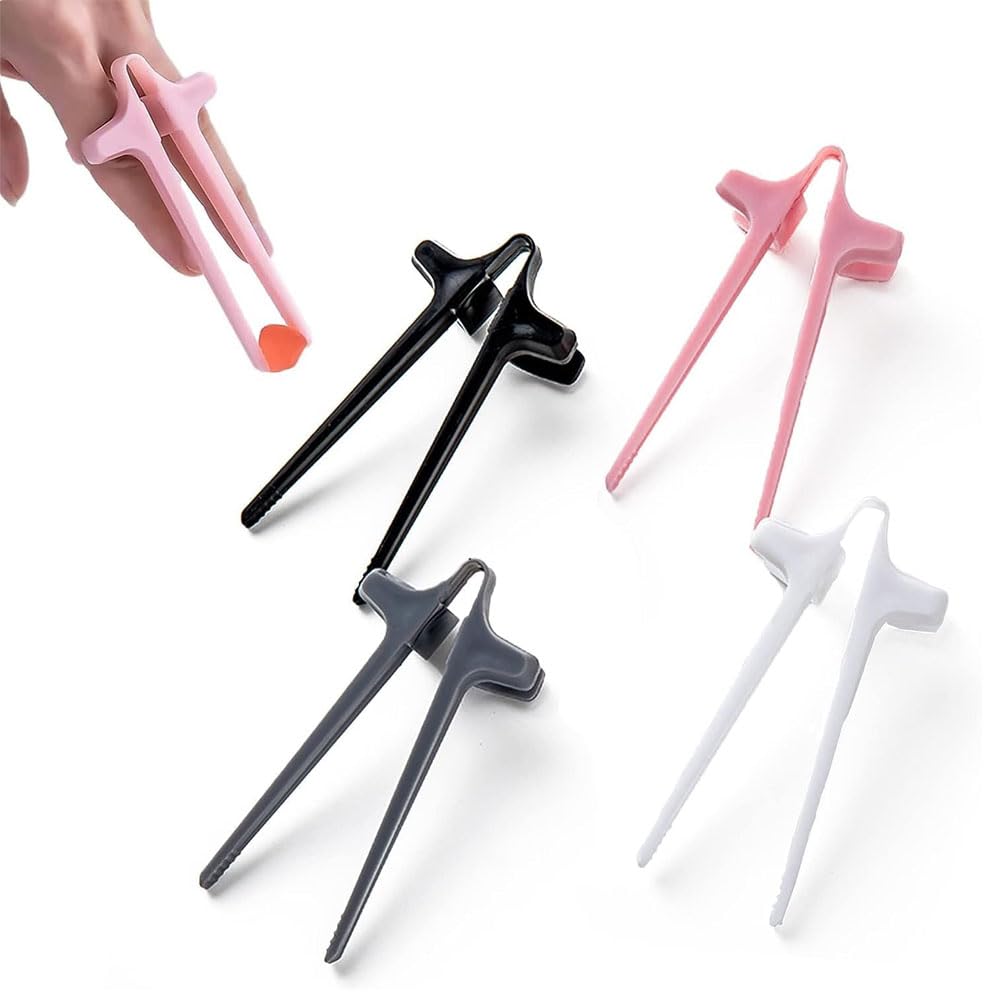 LATRAT Pack of 4 Finger Sticks for Gamers, Snack Finger Sticks, Hand Free Snack Chopsticks, Finger Chopsticks for Party