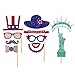 Tinksky 26pcs Photo Booth Props Kit for 4th of July Independence Day Party Decorations