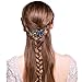 Ondder Gorgeous Barrette with French Clip Clasp, Beads and Crystals Hair Barrettes Hair Pins for Women, 4 Pieces