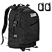 Aurosports Military Tactical Backpack 3 Day Assault Pack Molle Waterproof With Velcro Patch for Hiking Camping Trekking Hunting Travel, Black,40L/55L