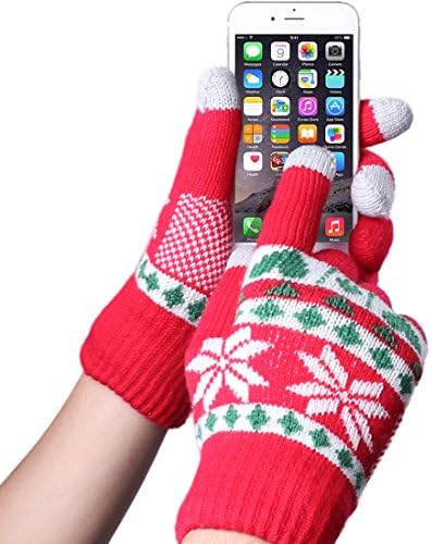 Cell Phone Gloves, DAXIN DX Winter Warm Thick Knit Touch Screen Gloves Phone Texting Driving Cold Weather Gloves Mittens for Mother‘'s & Father's Day Men Women