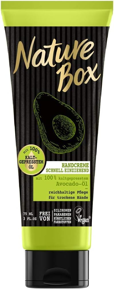 Nature Box Nourishing Hand Cream with Avocado Fragrance Pack of 3 x 75 g