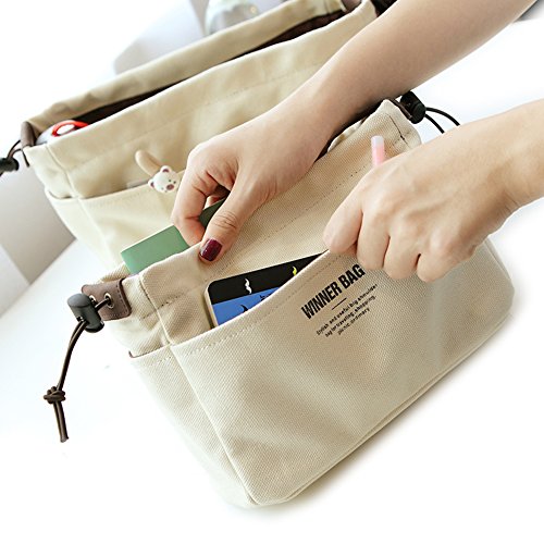 WINNER Bag in Bag Toiletry Bag Electronics Accessories Organizer Bag A731 (Large Khaki)
