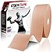 Starktape Kinesiology Tape Bulk for Sensitive Skin, Physio Medical Sports Tape, Kt Tex Gold for Physical Therapy, Knee, Shoulder, Ankle, Wrist, Foot, Back Injury Muscle, Beige