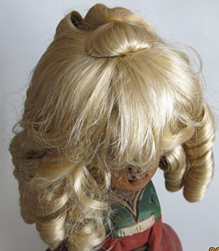 NARCO Craft DOLL HAIR WIG Style 393-319-00 DOUBLE LAYER CURLS Fits SIZE 10" to 11" Color BLONDE Long RINGLETS at Back, Ringlet "Pony Tail" at Crown & Front BANGS