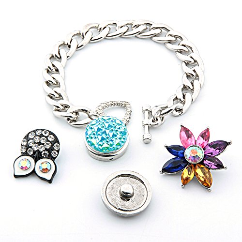Ginooars Snap Bracelet Fit 18mm DIY Snap Noosa Ginger Charms Pack of 2