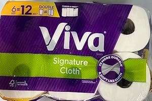 442LORIMAR Viva Signature Cloth Paper Towels, 6 Double Rolls (94 Sheets per Roll)-ROLL SIZE 6=12