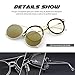 CGID Steampunk Sunglasses with Clip-on Polarized Metal Retro Circle Double Lens UV400 Vintage Round Mirror Lens Men and women