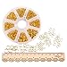 PandaHall Elite About 2800 Pcs Jump Rings Diameter 4-10mm Iron Jewelry Connectors Chain Links Gold with Box Set Value Pack