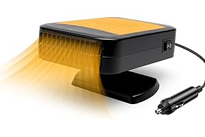 12V Portable Car Heater & Cooler, 150W 2-in-1 Auto Defroster Defogger with 360° Rotatable Vent, Fast Heating Fan Plugs into C