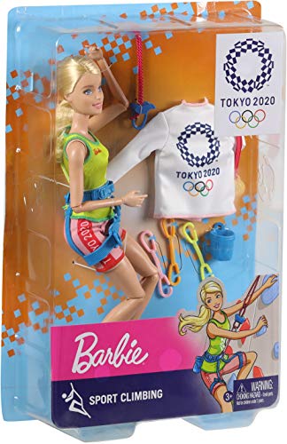 Barbie GJL75 - Olympische Sommerspiele Tokyo 2020 Kletterin Puppe mit Outfit, Tokyo 2020-Jacke, Medaille, Klettergurt und Karabinerhaken, Spielzeug für Kinder ab 3 Jahren – Bild 6
