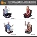 Friends of Meditation Extra Large Meditation Chair and Yoga Chair w Back Support Cushion and Meditation Block | Yoga Chair for Adults | Premium Floor Chair | Portable | Black, Seat Size: 24x22 in