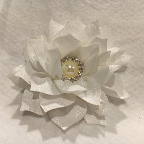 White Flower, Lotus Flower, Flower Hair Bow, Flower Hair Clip