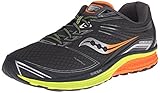 Saucony Men's Guide 9 Running Shoe, Midnight/Citron/Orange, 11.5 M US