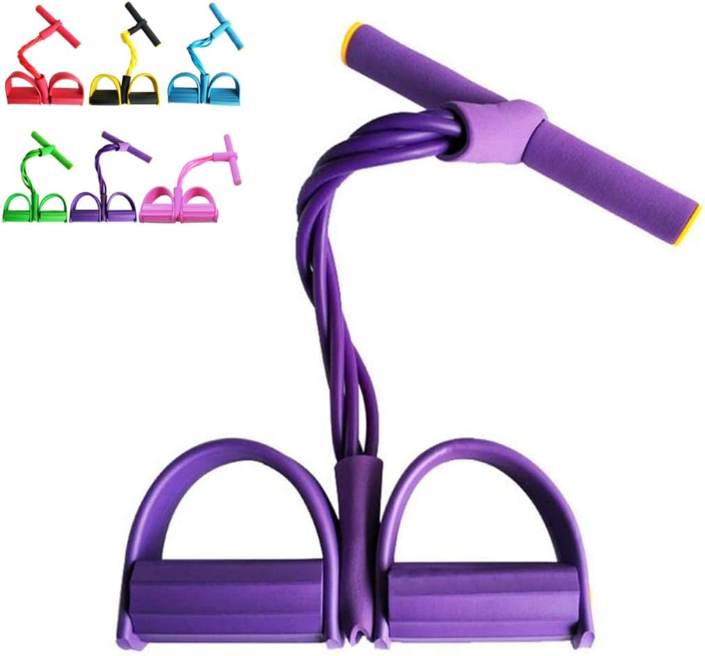 KXDE Resistance Band Yoga Sports Equipment for Belly Abdomen Waist Arm Leg Exercise, Portable Home Gym Sit-ups Device with Elastic Bodybuilding Fitness Slimming Training Exercise Bands