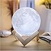 AMZLIFE Moon Lamp, Moon Light 5.9 Inch LED 3D Printing Night Light with Stand Gift for Kids Women Touch Control USB Rechargeavle Warm and Cool White Decor Lunar Lamp for Home Office