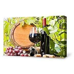Canvas Wall Art for Living Room,Bedroom Home Artwork Paintings Red Wine Ready to Hang - 12x18 inches